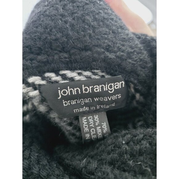 John Branigan Weavers Ireland Wool Herringbone Shawl Poncho Cape Capelet OS S - Picture 8 of 8